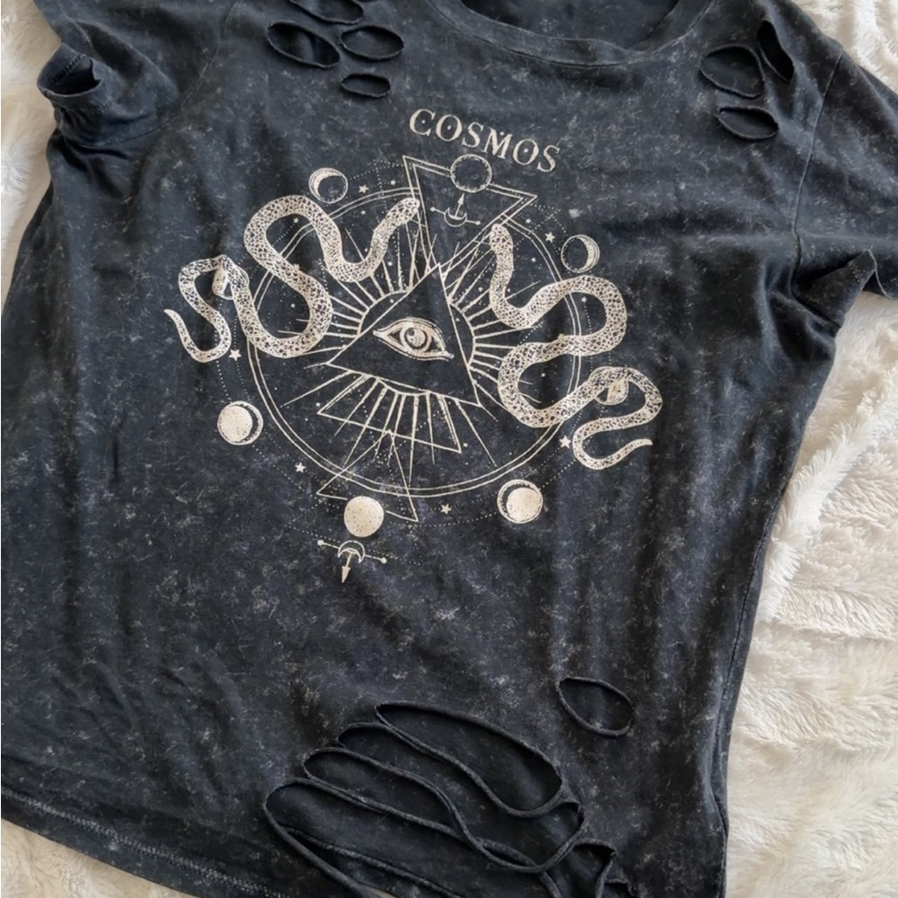 Marshalls Black Distressed Graphic Tee